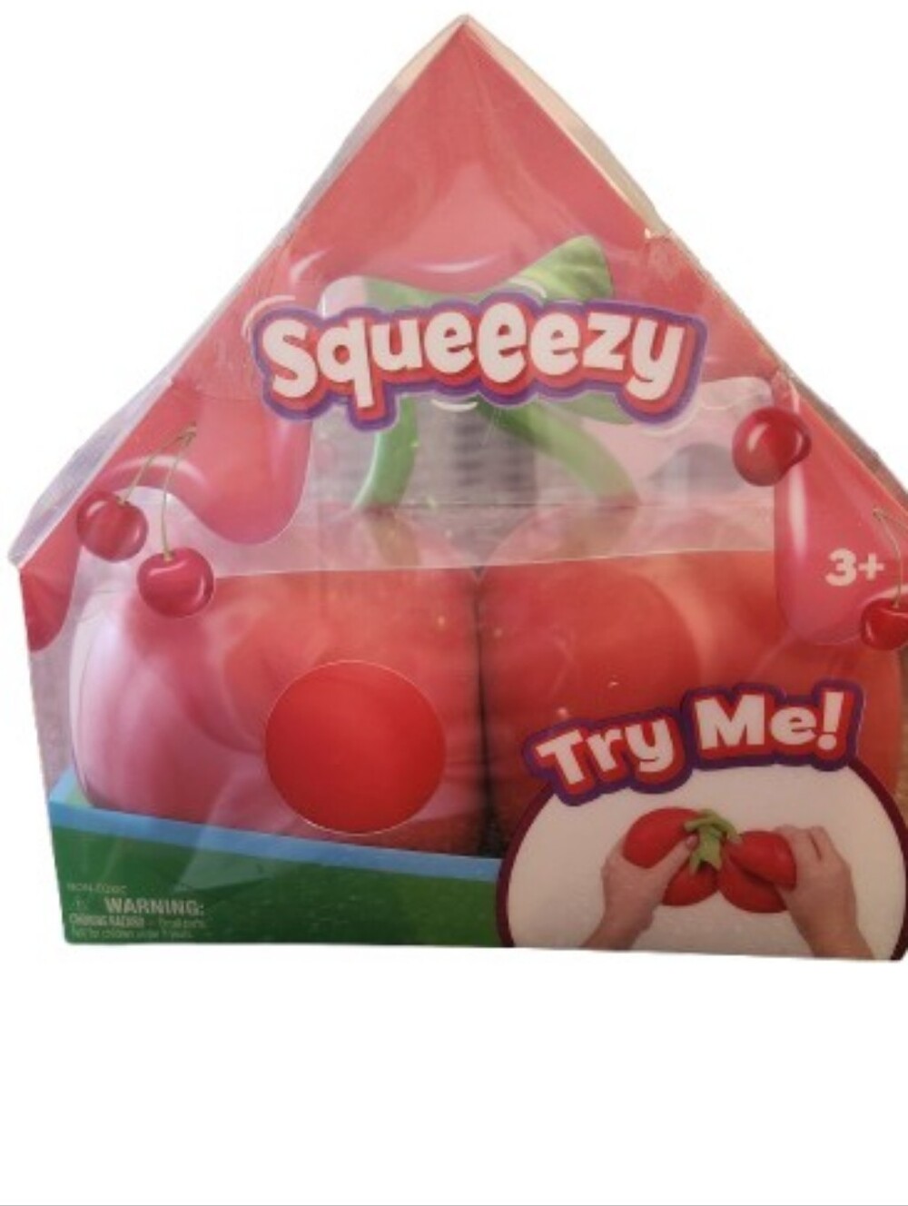 NEW Sunny Days Viral Squeezy Red Cherries Green Stem/Leaf Topper Squishy Fidget